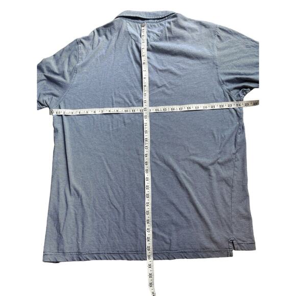 Peter Millar Polo Shirt Mens XL Crown Soft Golf Blue Striped Cotton Silk Blend - Picture 6 of 6